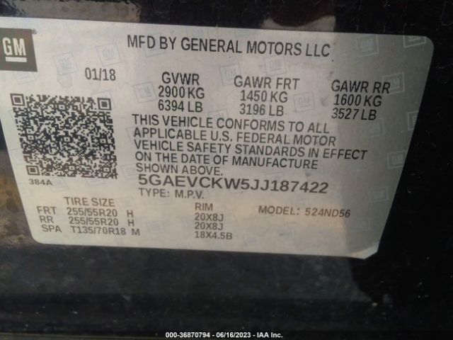5GAEVCKW5JJ187422 Buick Enclave Avenir