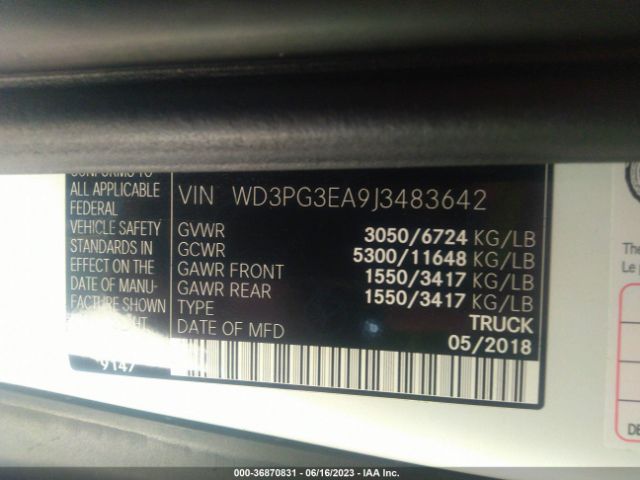 WD3PG3EA9J3483642 Mercedes-Benz METRIS CARGO VAN
