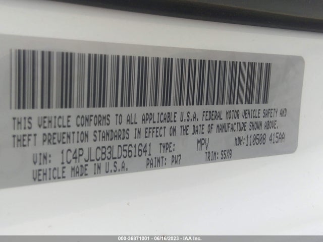 1C4PJLCB3LD561641 Jeep Cherokee Latitude