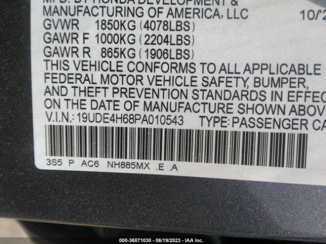 19UDE4H68PA010543 Acura Integra W/a-spec Tech Package