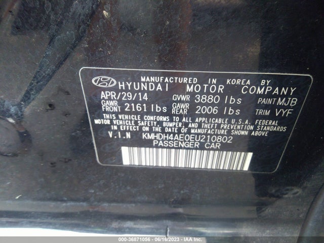 Hyundai ELANTRA SE 2014 KMHDH4AE0EU210802 Image 15