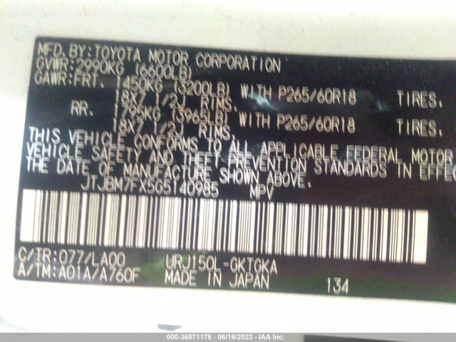 JTJBM7FX5G5140985 Lexus GX 460