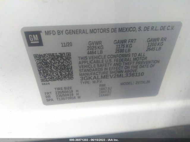 3GKALMEV2ML336110 GMC Terrain Sle