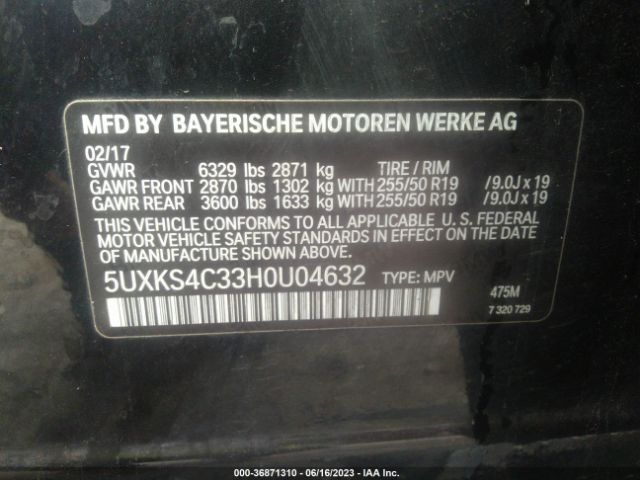 5UXKS4C33H0U04632 BMW X5 Xdrive35d