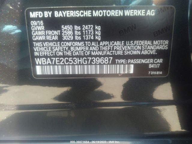 WBA7E2C53HG739687 BMW 7 Series 740i