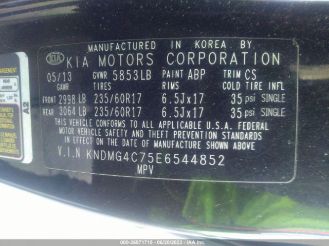 KNDMG4C75E6544852 KIA SEDONA LX