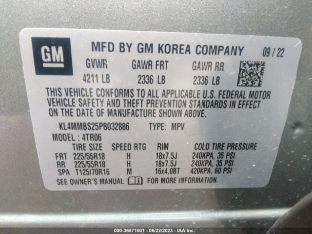KL4MMBS25PB032886 Buick Encore Gx Preferred
