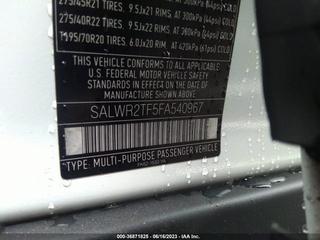 Land Rover Range Rover Sport Supercharged 2015 SALWR2TF5FA540967 Image 16