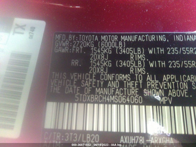 Toyota Highlander Hybrid Limited 2021 5TDXBRCH4MS064060 Image 26