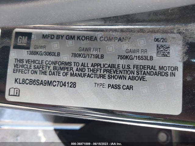 Chevrolet SPARK LS 2021 KL8CB6SA9MC704128 Image 9