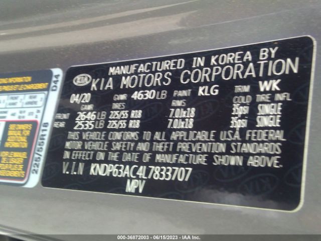 KNDP63AC4L7833707 KIA SPORTAGE S
