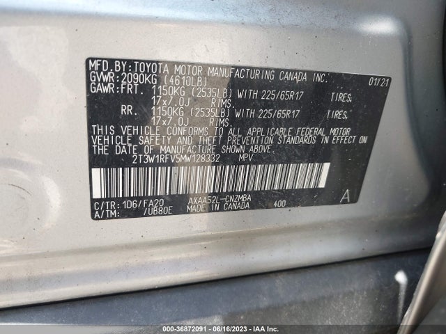 Toyota Rav4 Xle 2021 2T3W1RFV5MW128332 Image 15
