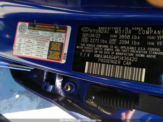 Hyundai ELANTRA SEL 2023 KMHLM4AG4PU436420 Image 9