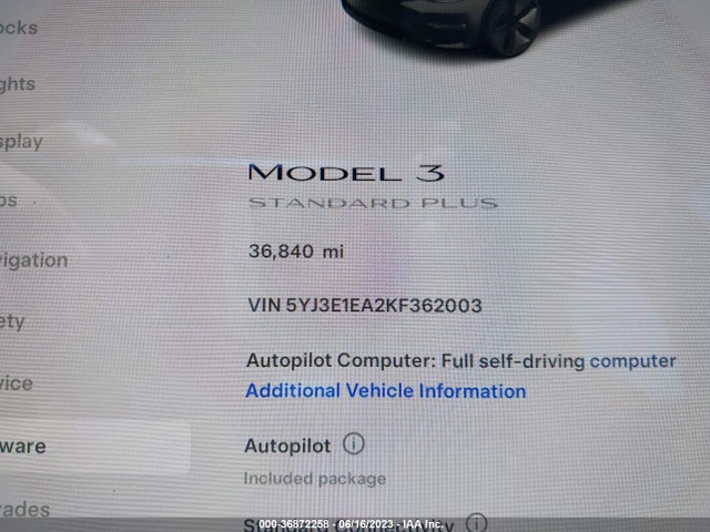 Tesla Model 3 Range 2019 5YJ3E1EA2KF362003 Image 6