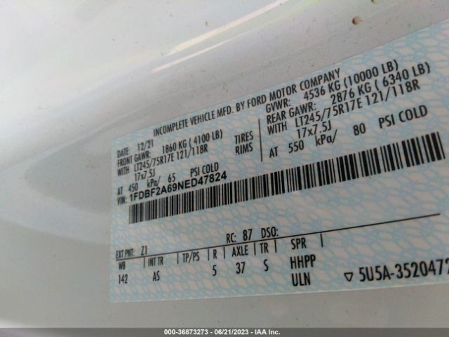1FDBF2A69NED47824 Ford Super Duty F-250 Srw Xl/xlt