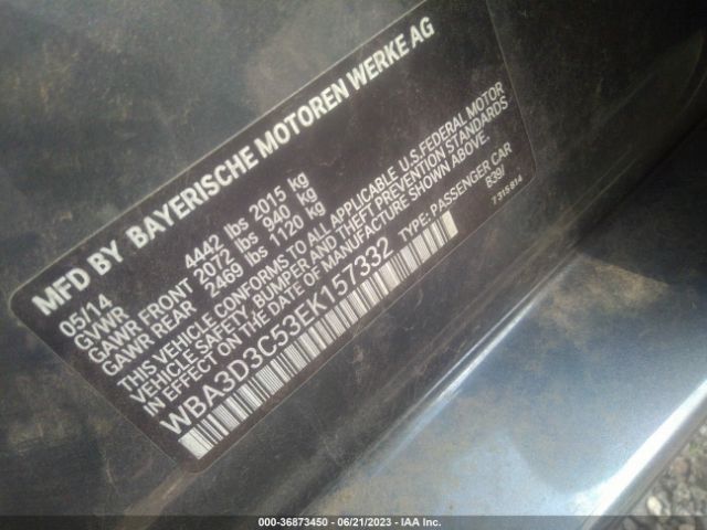 WBA3D3C53EK157332 BMW 3 Series 328d