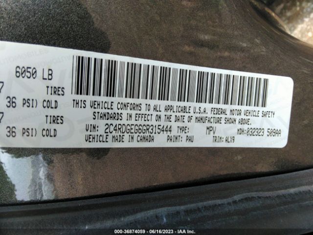 2C4RDGEG6GR315444 Dodge Grand Caravan R/t