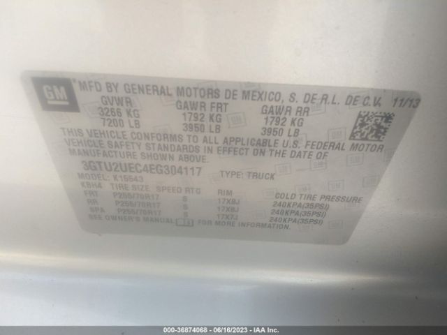 3GTU2UEC4EG304117 GMC Sierra 1500 Sle