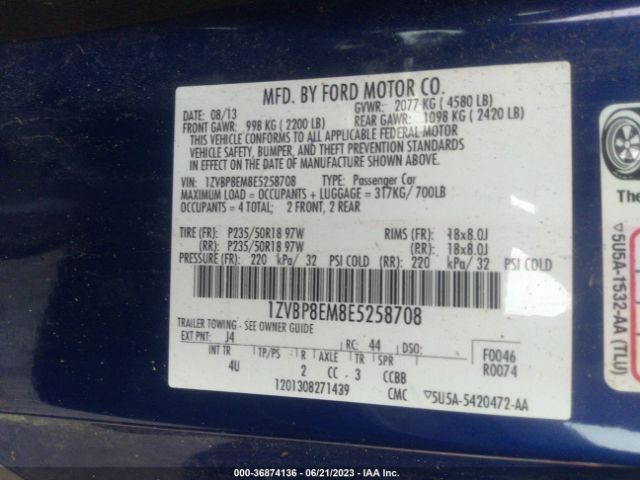 1ZVBP8EM8E5258708 Ford Mustang V6