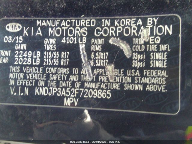 KNDJP3A52F7209865 KIA SOUL +