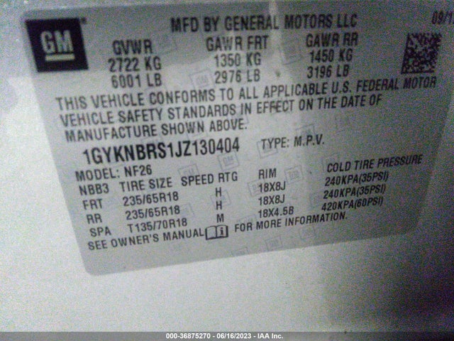 Cadillac Xt5 Awd 2018 1GYKNBRS1JZ130404 Image 9