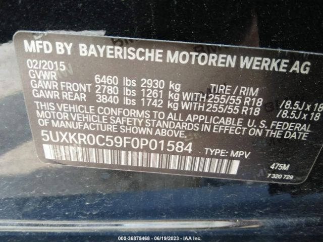 5UXKR0C59F0P01584 BMW X5 Xdrive35i