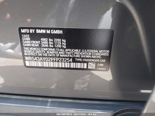 BMW M3 Competition Xdrive 2023 WBS43AY02PFP23254 Image 9
