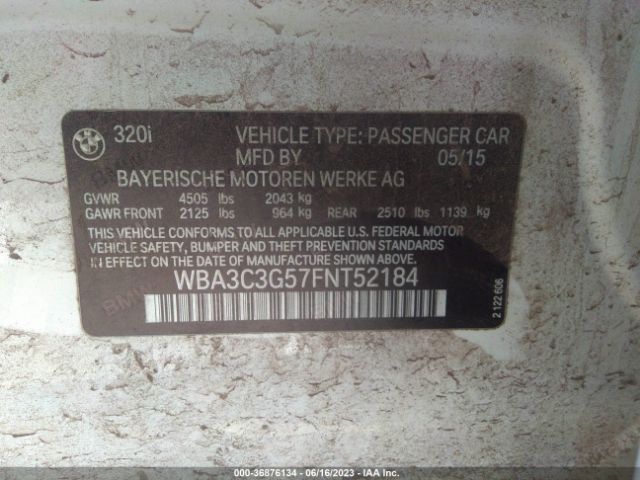 WBA3C3G57FNT52184 BMW 3 Series 320i Xdrive