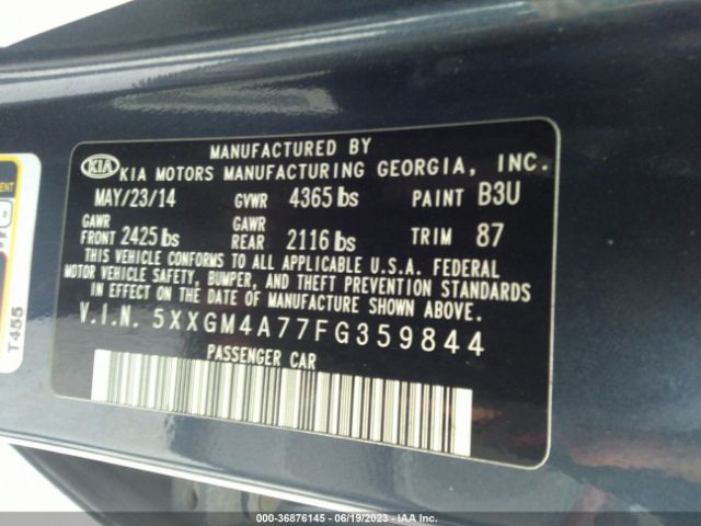 5XXGM4A77FG359844 KIA Optima Lx