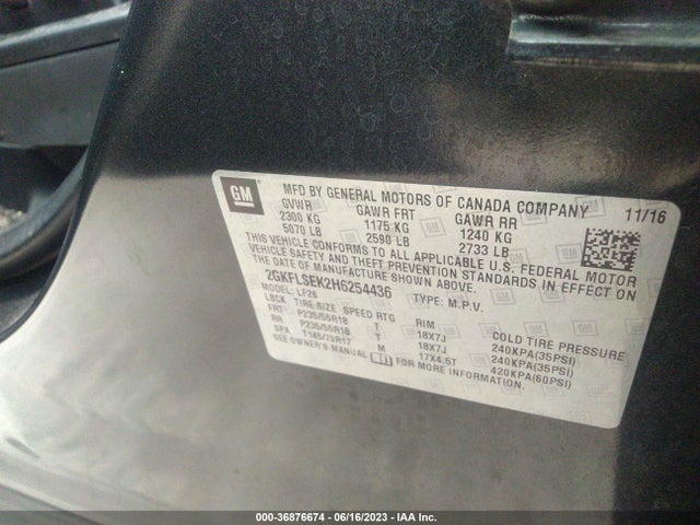 GMC Terrain Sle 2017 2GKFLSEK2H6254436 Image 9