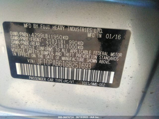 JF1GPAB61G8251693 Subaru Impreza Wagon 2.0i Premium