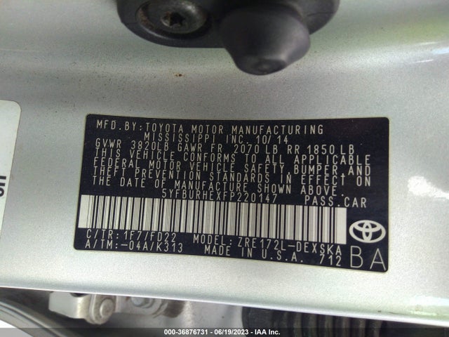 Toyota Corolla L/le/s/s Plus/le Plus 2015 5YFBURHEXFP220147 Image 9