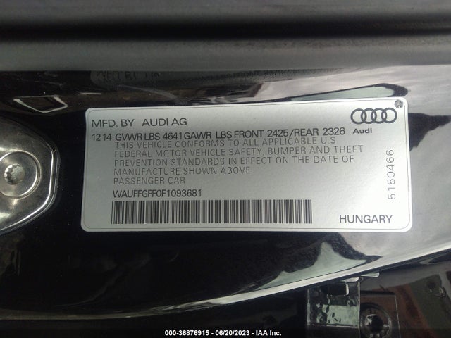 WAUFFGFF0F1093681 Audi S3 2.0t Prestige