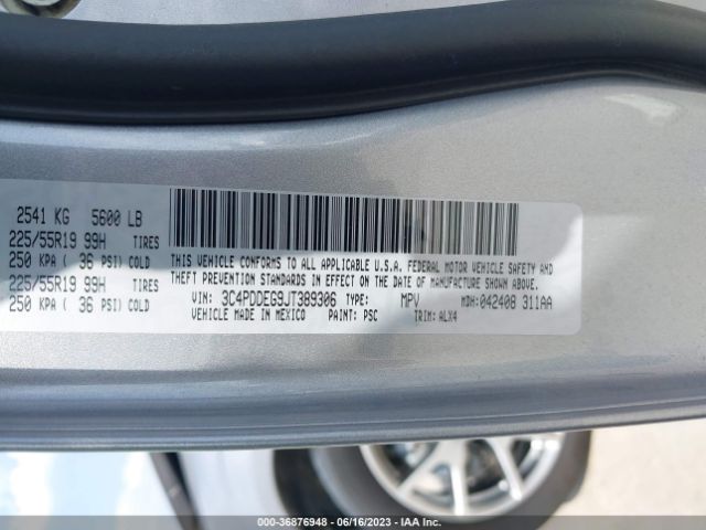 3C4PDDEG9JT389306 Dodge JOURNEY GT