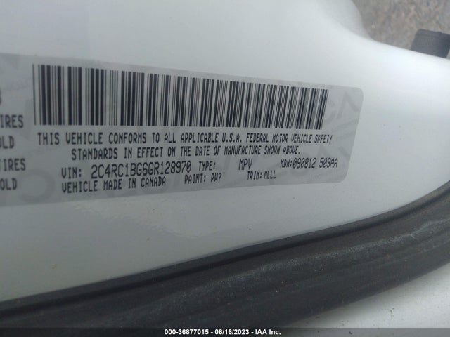2C4RC1BG6GR128970 Chrysler Town & Country Touring