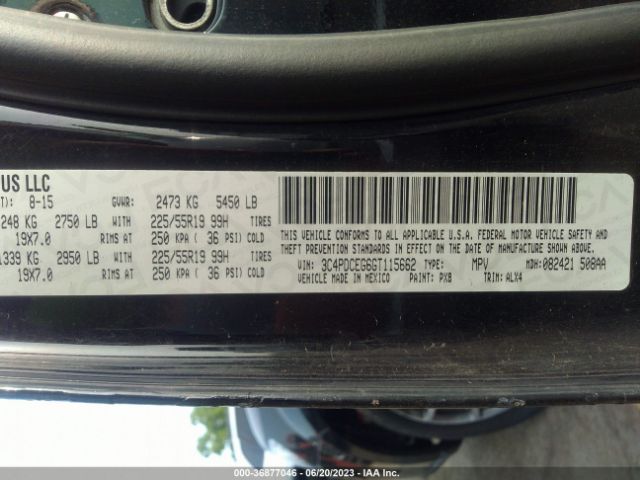 3C4PDCEG6GT115662 Dodge Journey R/t