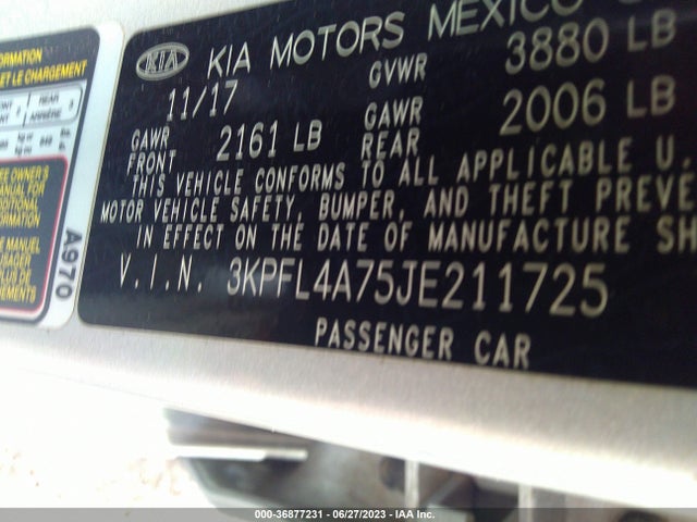 KIA FORTE LX 2018 3KPFL4A75JE211725 Image 9