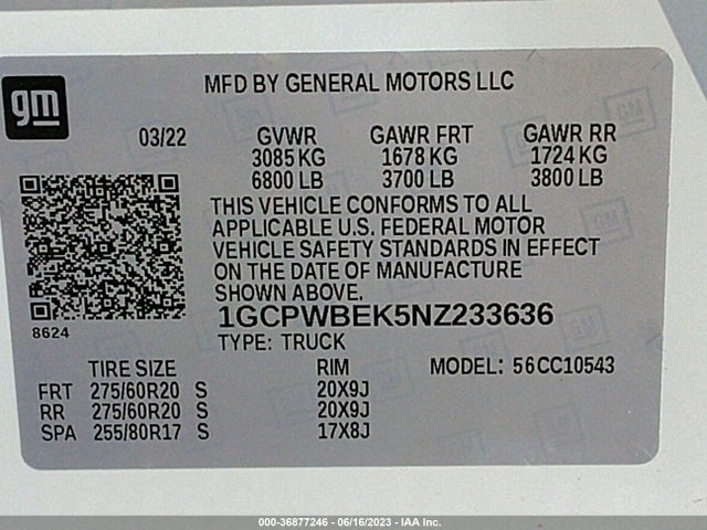 Chevrolet Silverado 1500 Ltd Custom 2022 1GCPWBEK5NZ233636 Image 9