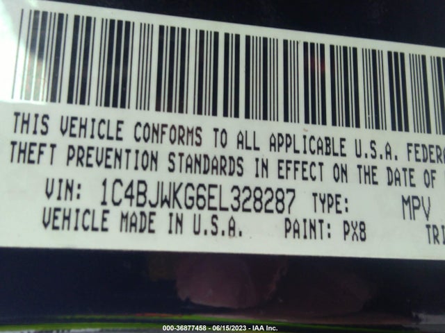 1C4BJWKG6EL328287 Jeep Wrangler Unlimited Sport Rhd