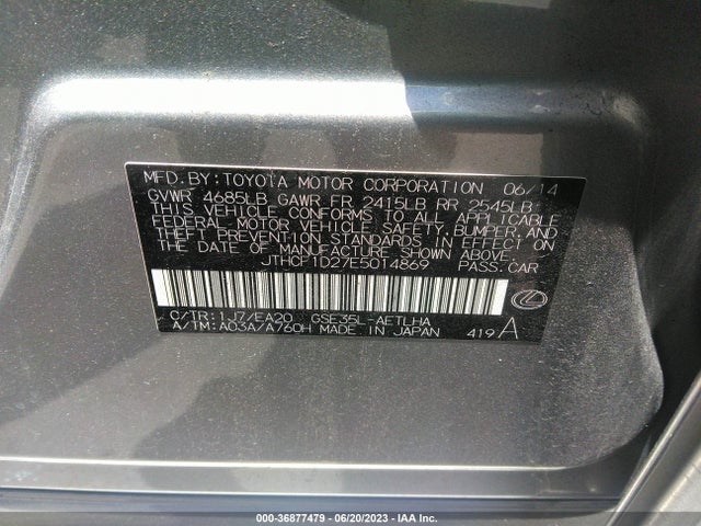 Lexus IS 250 2014 JTHCF1D27E5014869 Image 15