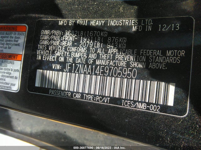 2014 Toyota GR 86, VIN: JF1ZNAA14E9705950