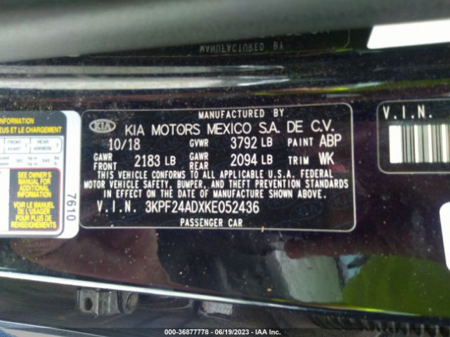 3KPF24ADXKE052436 KIA Forte Lxs