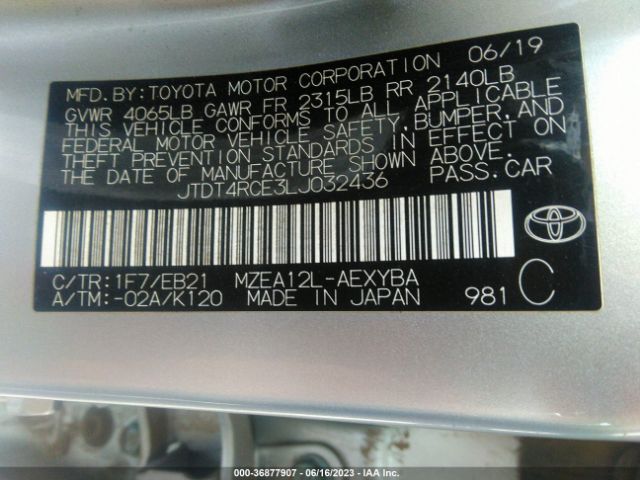 Toyota Corolla Xse 2020 JTDT4RCE3LJ032436 Image 15