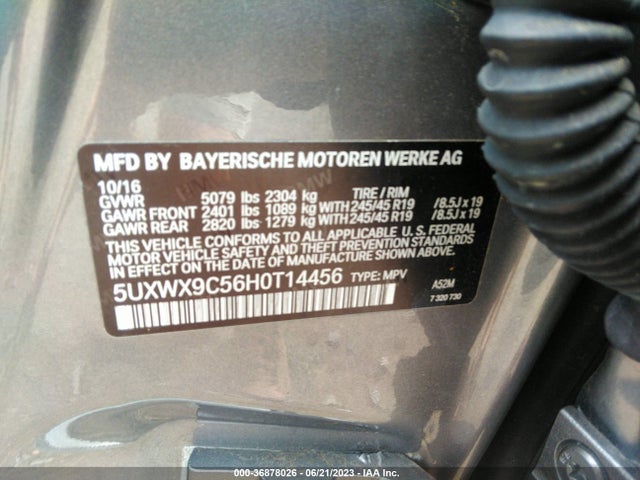 5UXWX9C56H0T14456 BMW X3 Xdrive28i