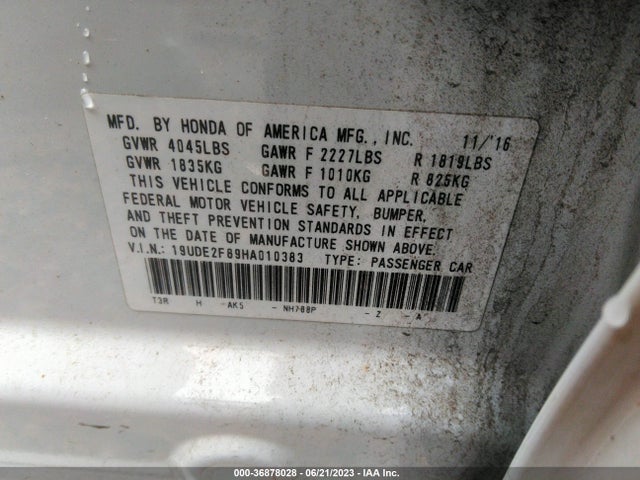19UDE2F89HA010383 Acura Ilx W/premium