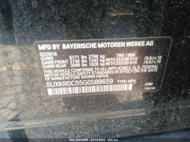 5UXKR0C55G0S88659 BMW X5 Xdrive35i