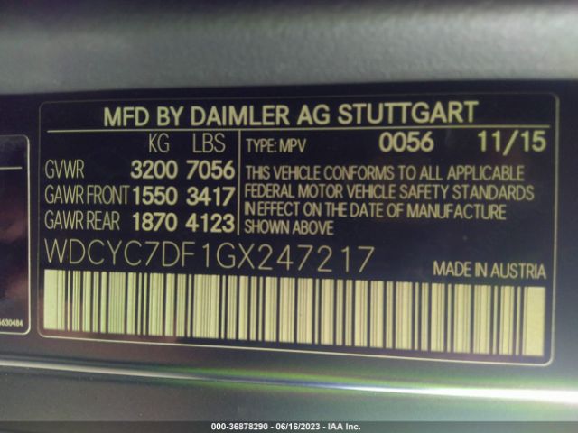 WDCYC7DF1GX247217 Mercedes-Benz G-class Amg G 63