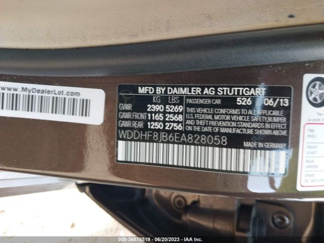 WDDHF8JB6EA828058 Mercedes-Benz E-class E 350 Luxury