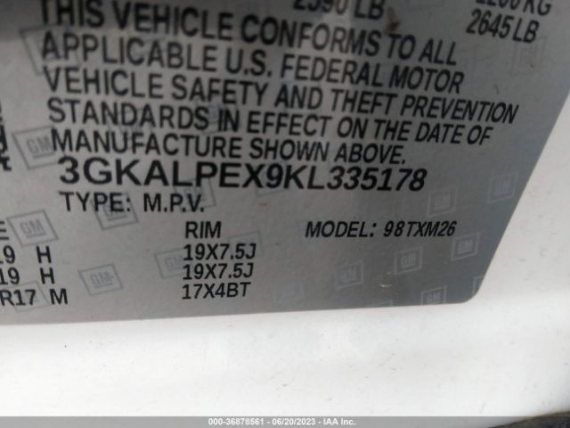 3GKALPEX9KL335178 GMC Terrain Slt