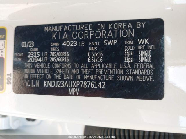 KNDJ23AUXP7876142 KIA SOUL LX